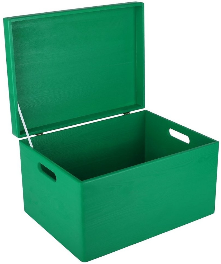 Creative Deco Holzkiste mit Deckel XXL groß 40x30x24 cm Erinnerungsbox Baby Holzbox, mit Griffen, Scharnieren Bild 1