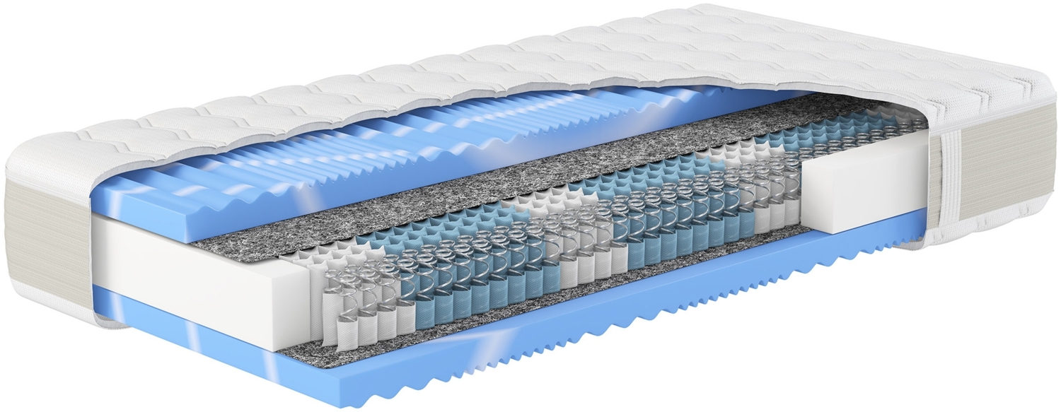Hn8 Taschenfederkern-Matratze "XXL Gelstar T-1000", H2, 120 x 200 cm, Höhe: ca. 25 cm Bild 1