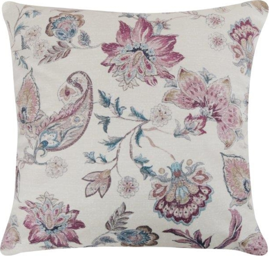 Sehlbach Kissen Samt Paisley Flower weiß 45x45 cm Bild 1