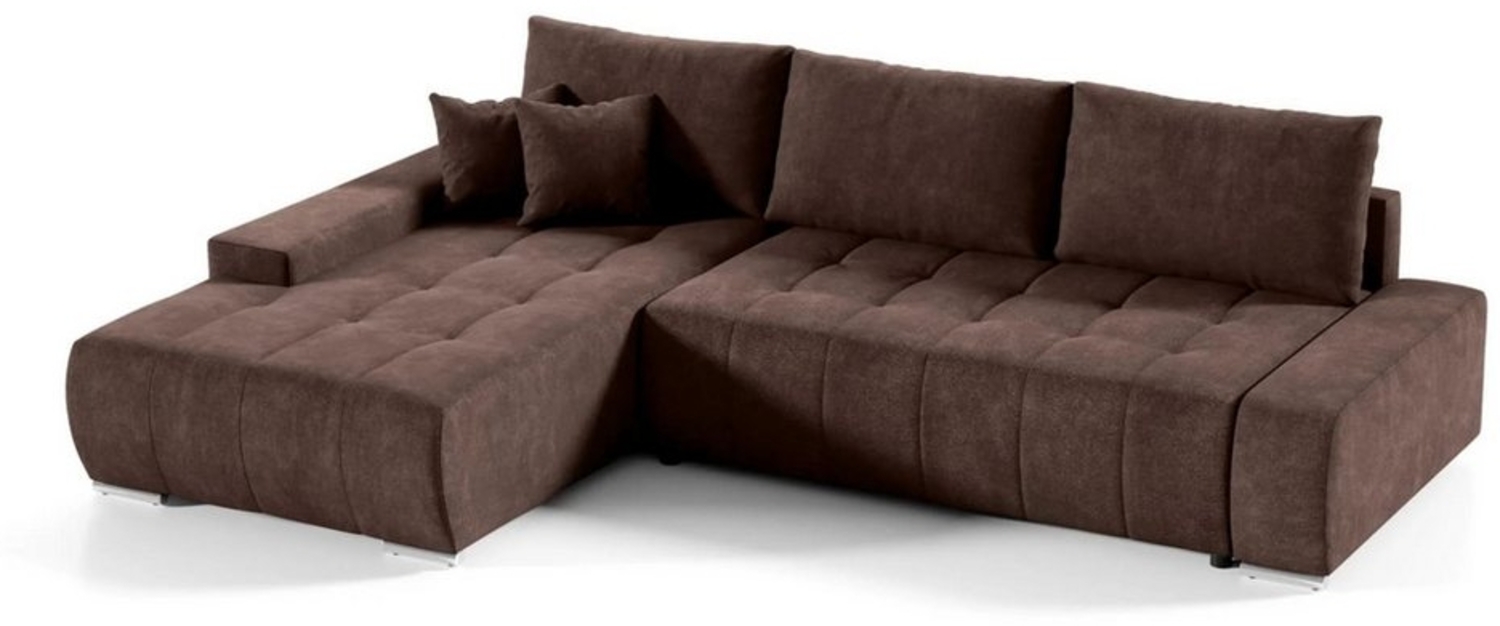 Beautysofa Ecksofa DRACO mit Schlaffunktion, mit Bettkasten, Ecke mit Einfügung Bild 1