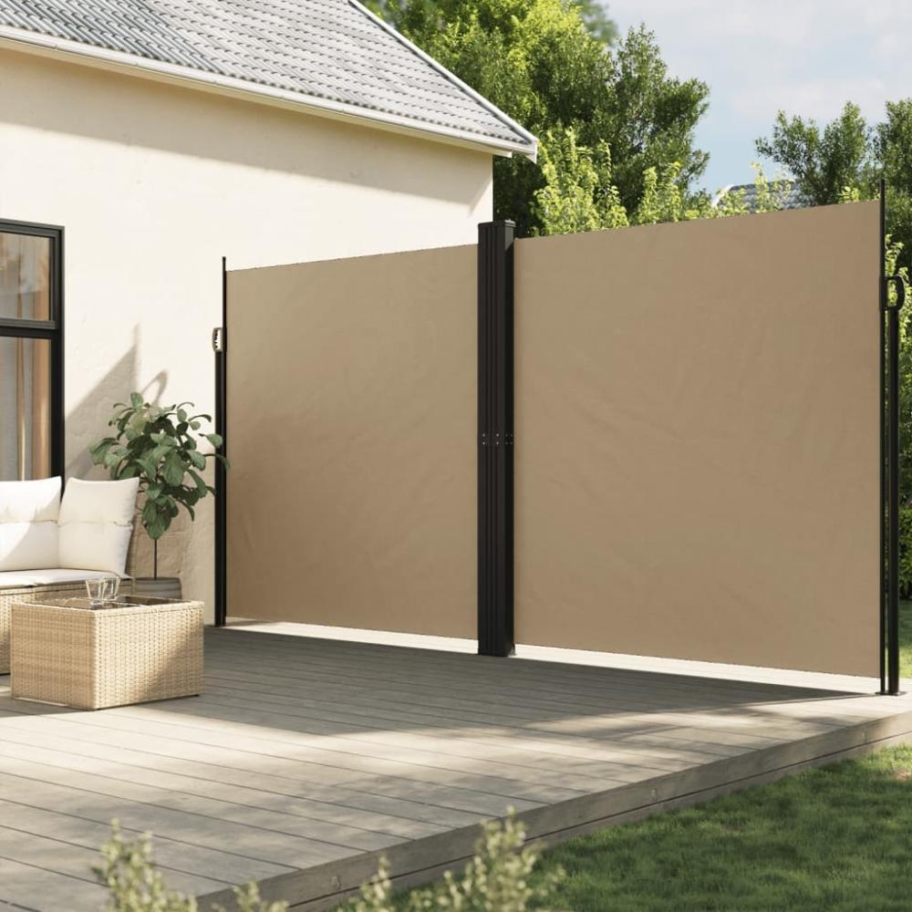 vidaXL Seitenmarkise Ausziehbar Beige 200x600 cm 4004660 Bild 1