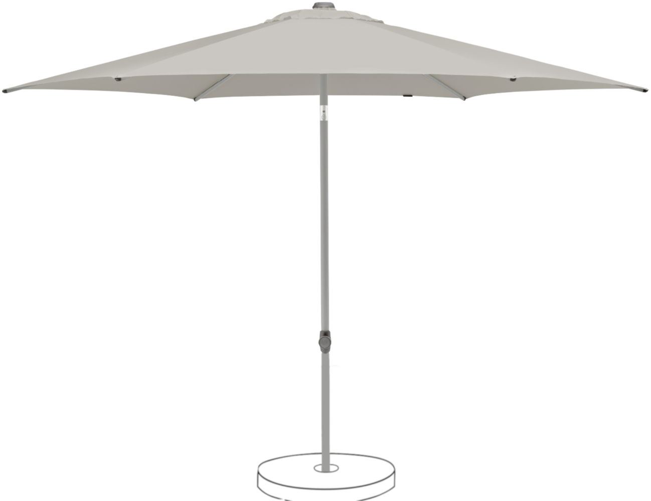 Suncomfort by Glatz Sonnenschirm / Mittelmastschirm "Pop Up 250", light grey, Ø 250cm Bild 1