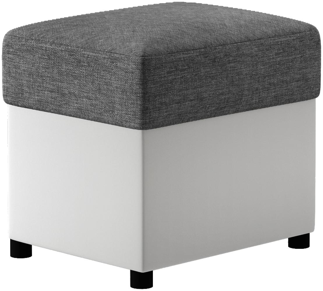 Pouf R2, Fußhocker, Dunkelgrau Bild 1