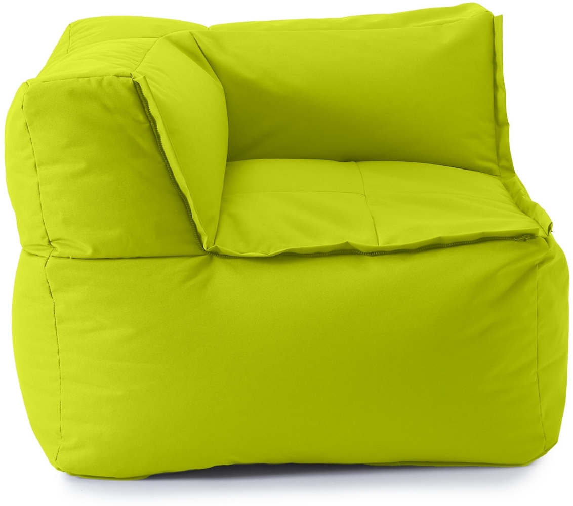 Lumaland Sitzsack-Sofa, Polyester, Apfelgrün, Eckteil (81x81x70 cm) Bild 1