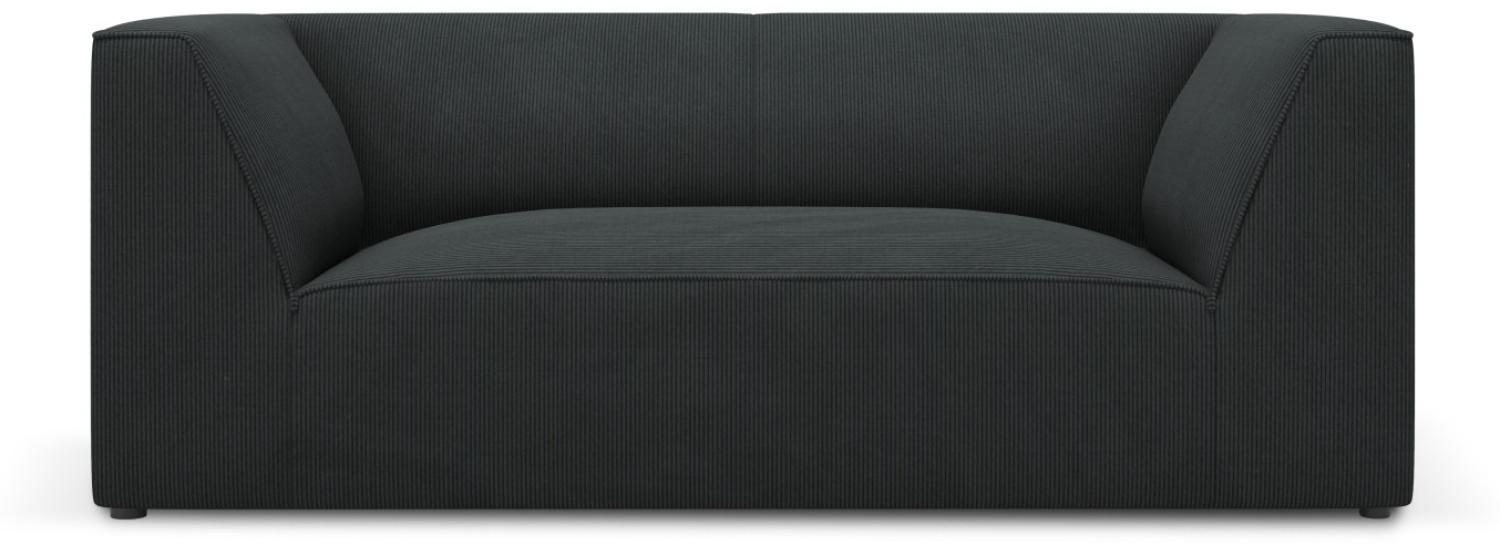 Micadoni 2-Sitzer Sofa Ruby | Bezug Black | Beinfarbe Black Plastic Bild 1