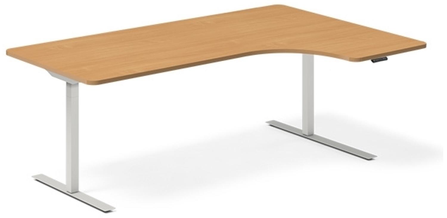 Hebe-/Senktisch DNA Buche 1800x1200 mm Rechts 2-beinig/Weiß Bild 1