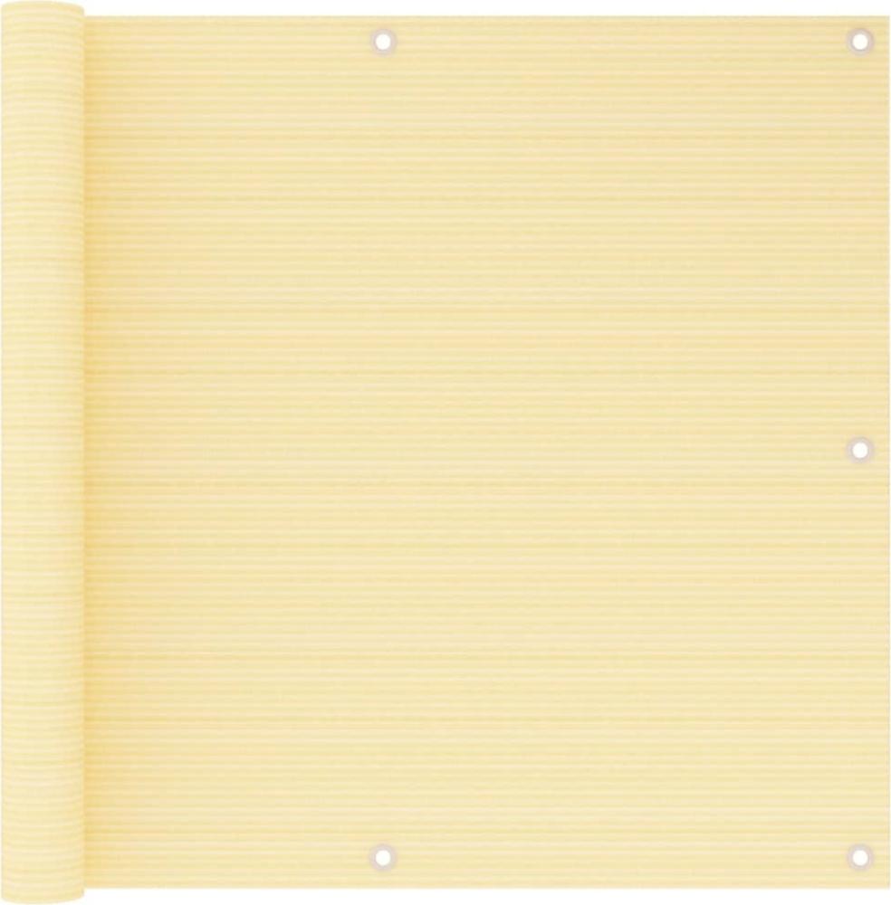 vidaXL Balkon-Sichtschutz Beige 90x600 cm HDPE 310915 Bild 1