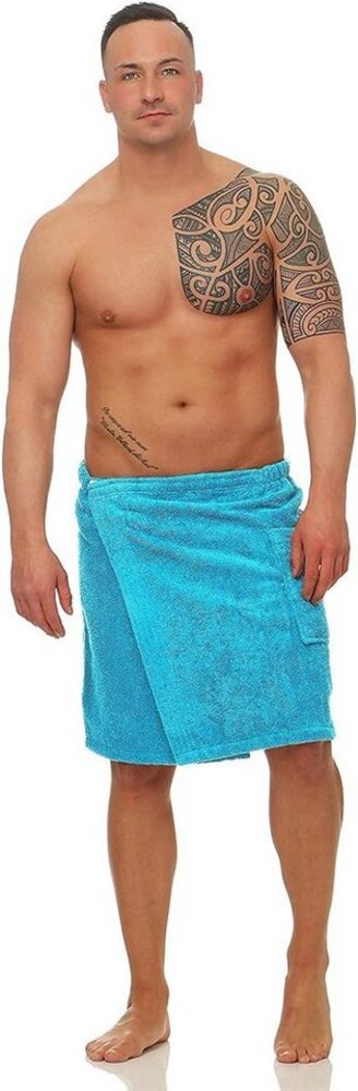 CLASS HOME COLLECTION Saunatuch Herren Frottee Saunakilt Saunatuch Klettverschluss Sarong 50 x 136 cm, 100% Baumwolle (1-St), mit Klettverschluss Bild 1