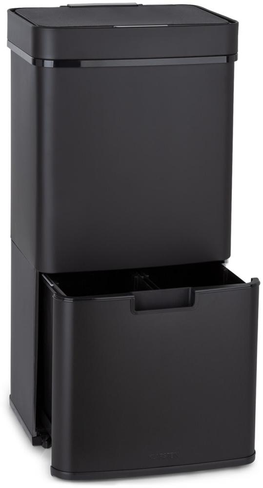 Royal Trash Matte Black Sensor-Mülleimer 72 Liter Edelstahl Matt-Schwarz Bild 1