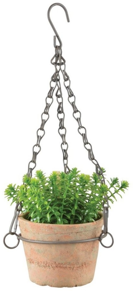 esschert design Blumenampel AT Topf hängend S Blumenampel Terracotta Garten Terrasse Pflanze Vase (1 x Hängetopf) Bild 1
