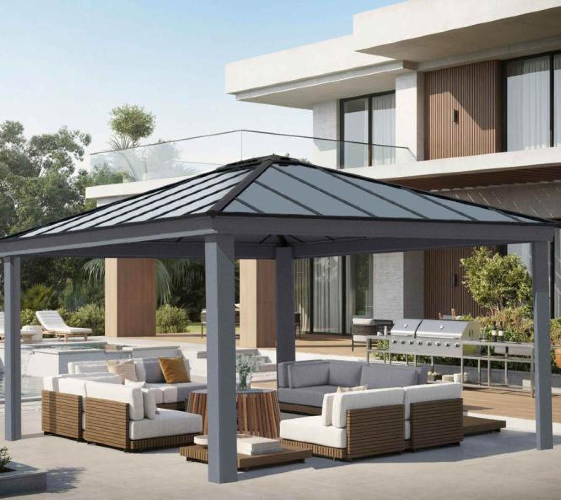 Palram - Canopia Aluminium Pavillon Dallas 1418 | Anthrazit | 611x425x208 cm Bild 1