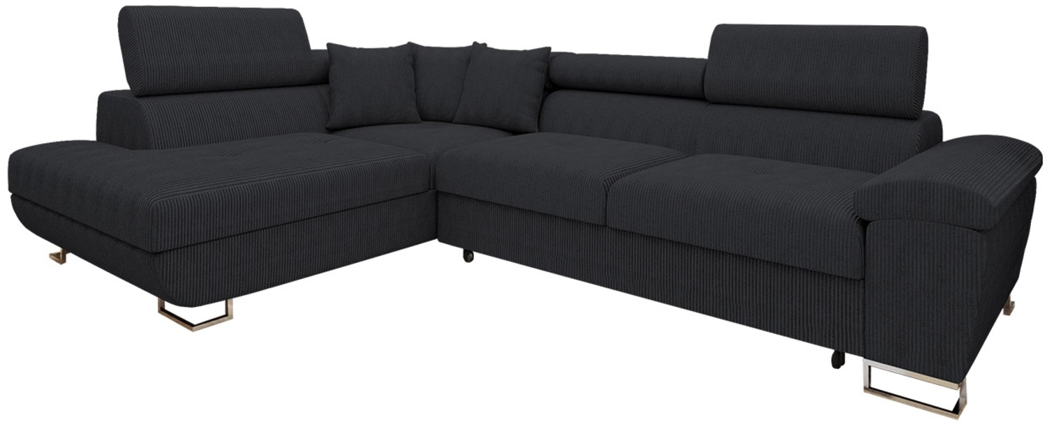 Ecksofa Cotere Cord (Farbe: Poso 135, Seite: Links) Bild 1