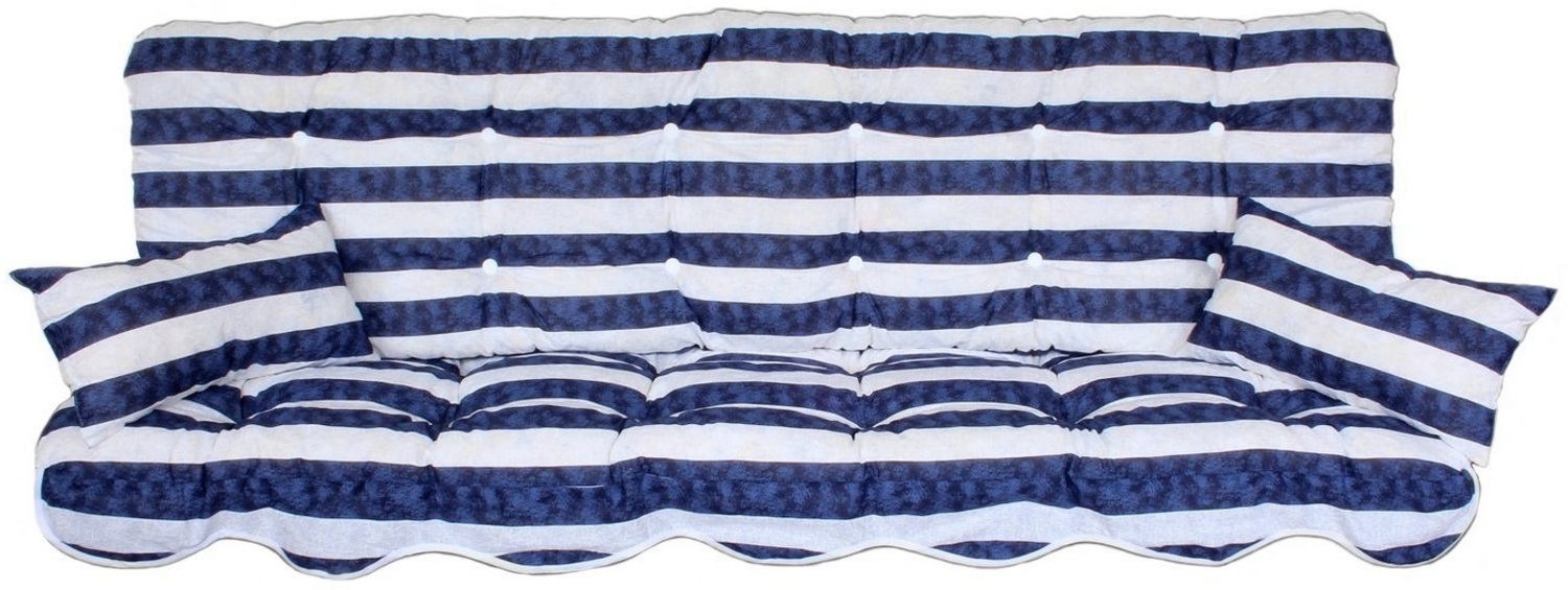 Kühnemuth Auflagekissen Auflagen Set für Hollywoodschaukeln Sitzkissen Auflage 180x50 Design Bild 1