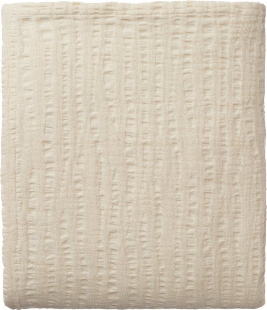 Urbanara Tagesdecke Überwurf Nazare - 90% BCI Baumwolle & 10% Nessel, Nachhaltige, Strukturierte Decke, Kuscheldecke Bild 1