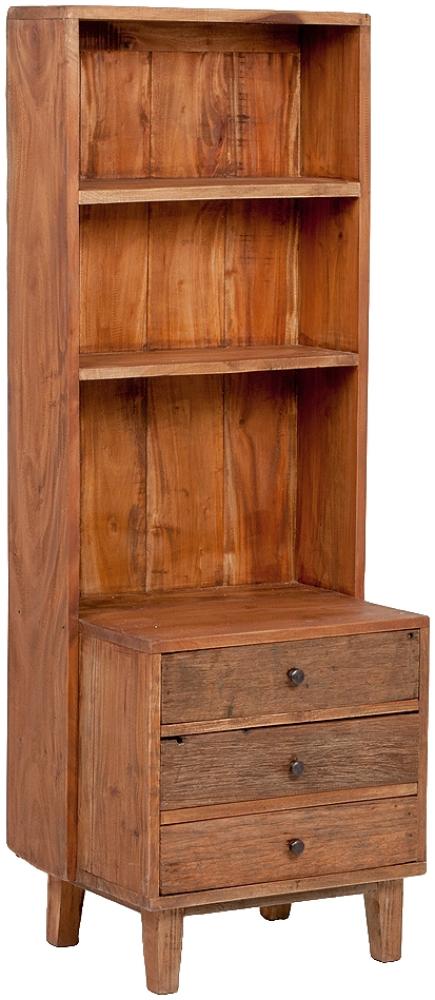 Mahagoni Standregal INDO Rustic Teak ca. H150cm Hochregal Bücherregal Badschrank Bild 1