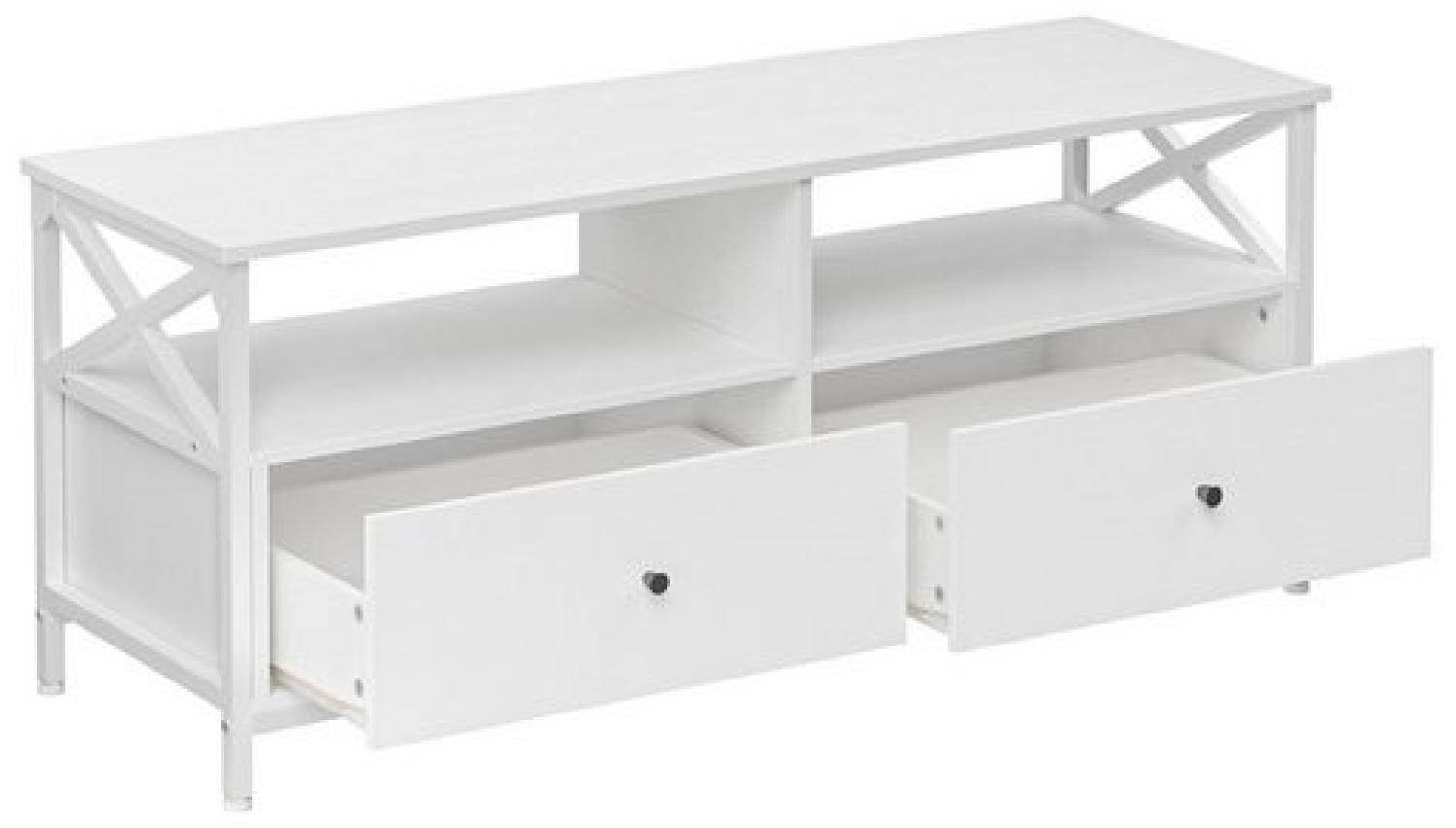 Vasagle Lowboard Fernsehtisch, 2 Schubladen, 2 Fächern, Breite 120cm Bild 1