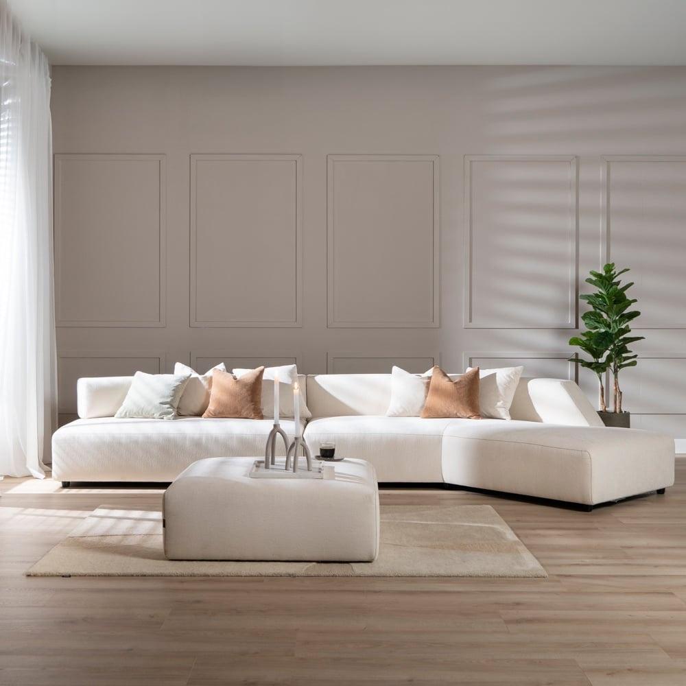 Bronx71 Ecksofa July Chenille off white rechts Bild 1