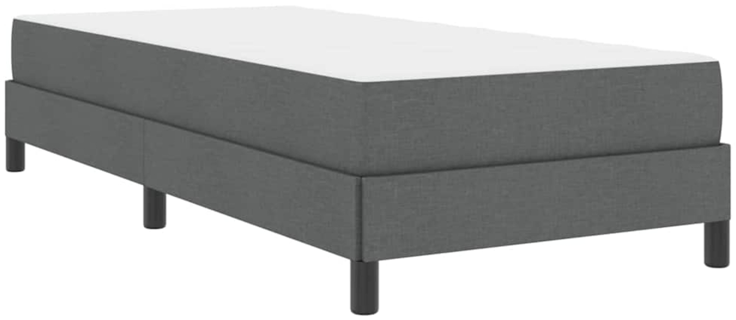vidaXL Boxspringbett mit Matratze Dunkelgrau 90 x 190 cm Stoff 3398452 Bild 1