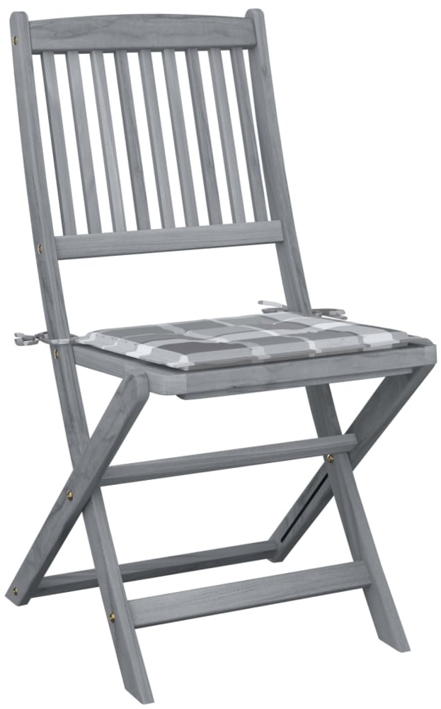 vidaXL Klappbare Gartenstühle 2 Stk. mit Kissen Massivholz Akazie 3064550 Bild 1