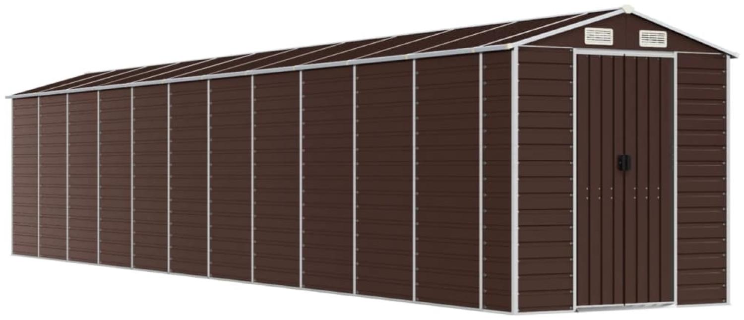 vidaXL Gerätehaus Braun 191x980x198 cm Verzinkter Stahl 3188274 Bild 1