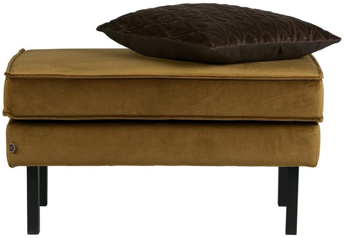 BePureHome Rodeo Hocker auf Beinen Velvet Honiggelb Bild 1