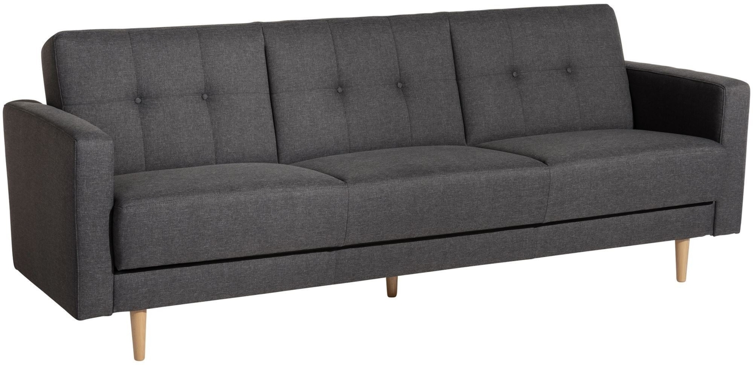 Sofa 3-Sitzer mit Bettfunktion Karalee Bezug Flachgewebe Buche natur / anthrazit 21860 Bild 1