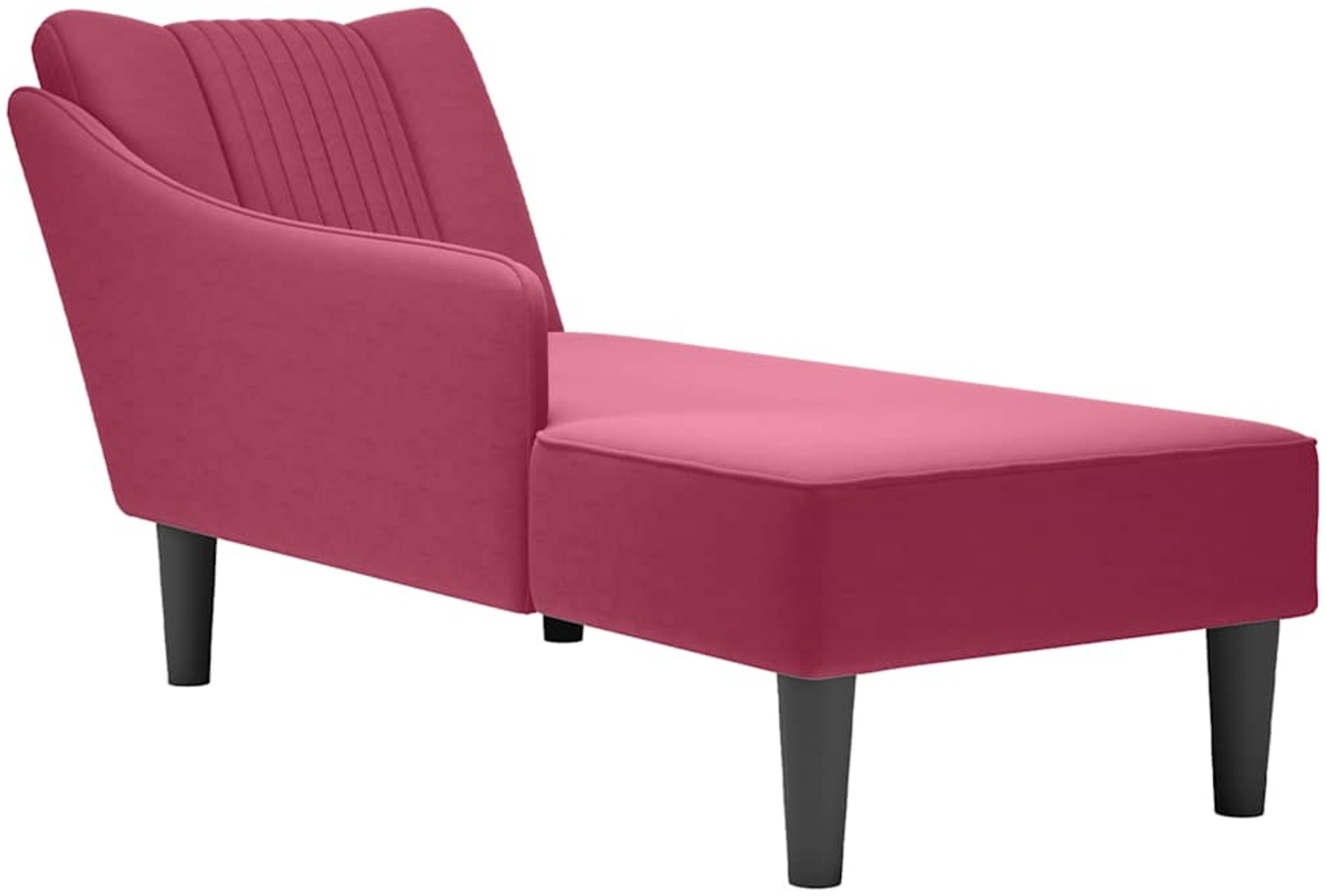 vidaXL Chaiselongue mit Rechter Armlehne Weinrot Samt 4009796 Bild 1