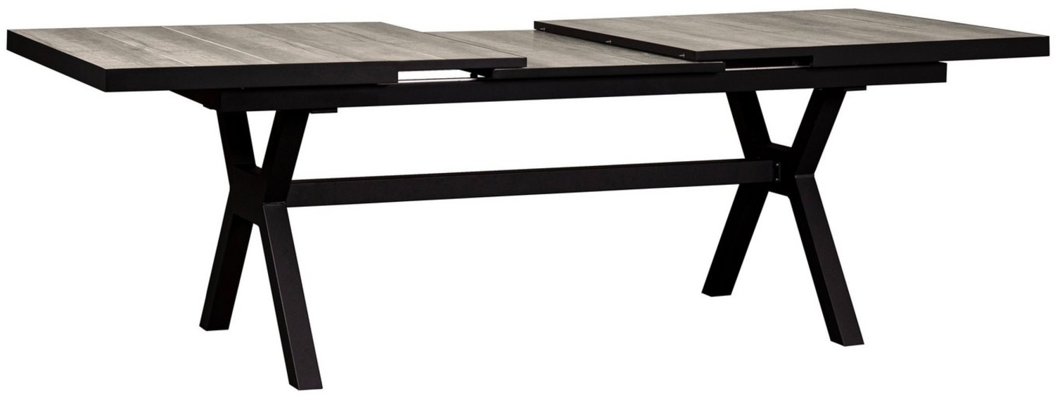 deVries Gartentisch Alu-Ausziehtisch Montana 200/260x100cm anthrazit mit Keramikplatte (1 Tisch), Tischplatte aus hochwertiger Keramik Bild 1