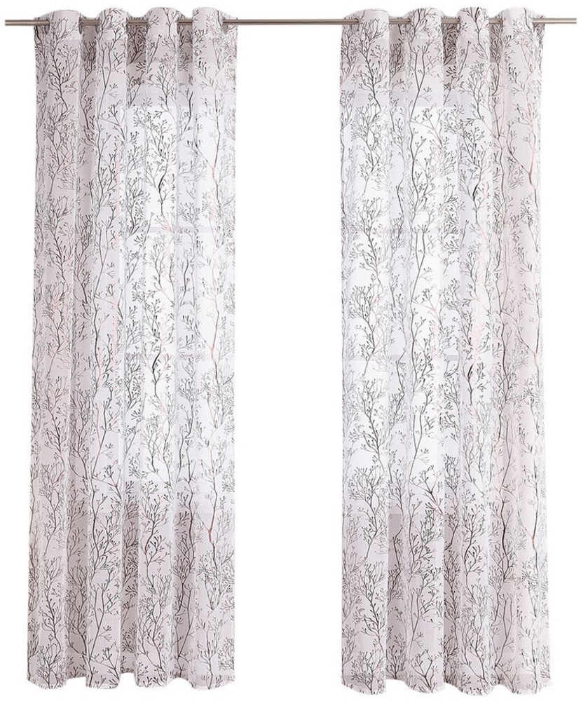 Joyswahl Gardine, Ösen (1 St), transparent, Voile, mit Glanzdruck Bild 1