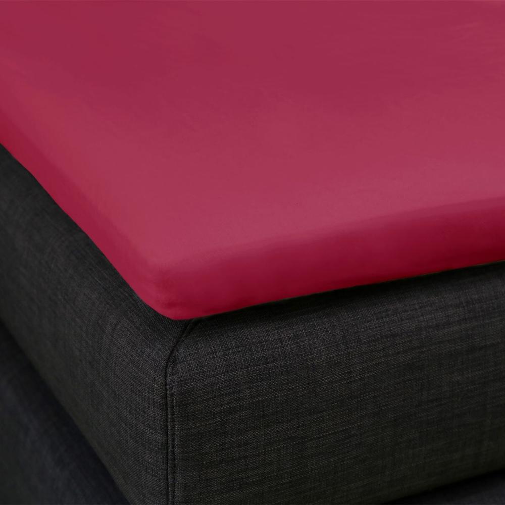 Formesse Bella Donna Topper Spannbetttuch La Piccola Restposten|90x200 cm| bordeaux Bild 1