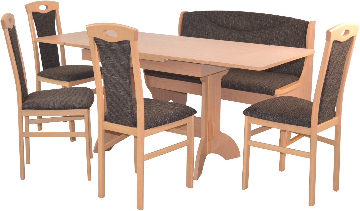 Essgruppe "Madrid T" mit Truhenbank und Wangentisch (6-tlg.) Bild 1