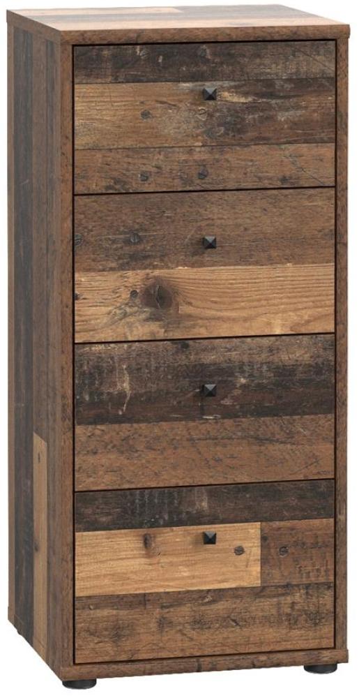 Kommode >Tembi< in Old Wood Vintage - 38,6x85,5x34,8cm (BxHxT) Bild 1