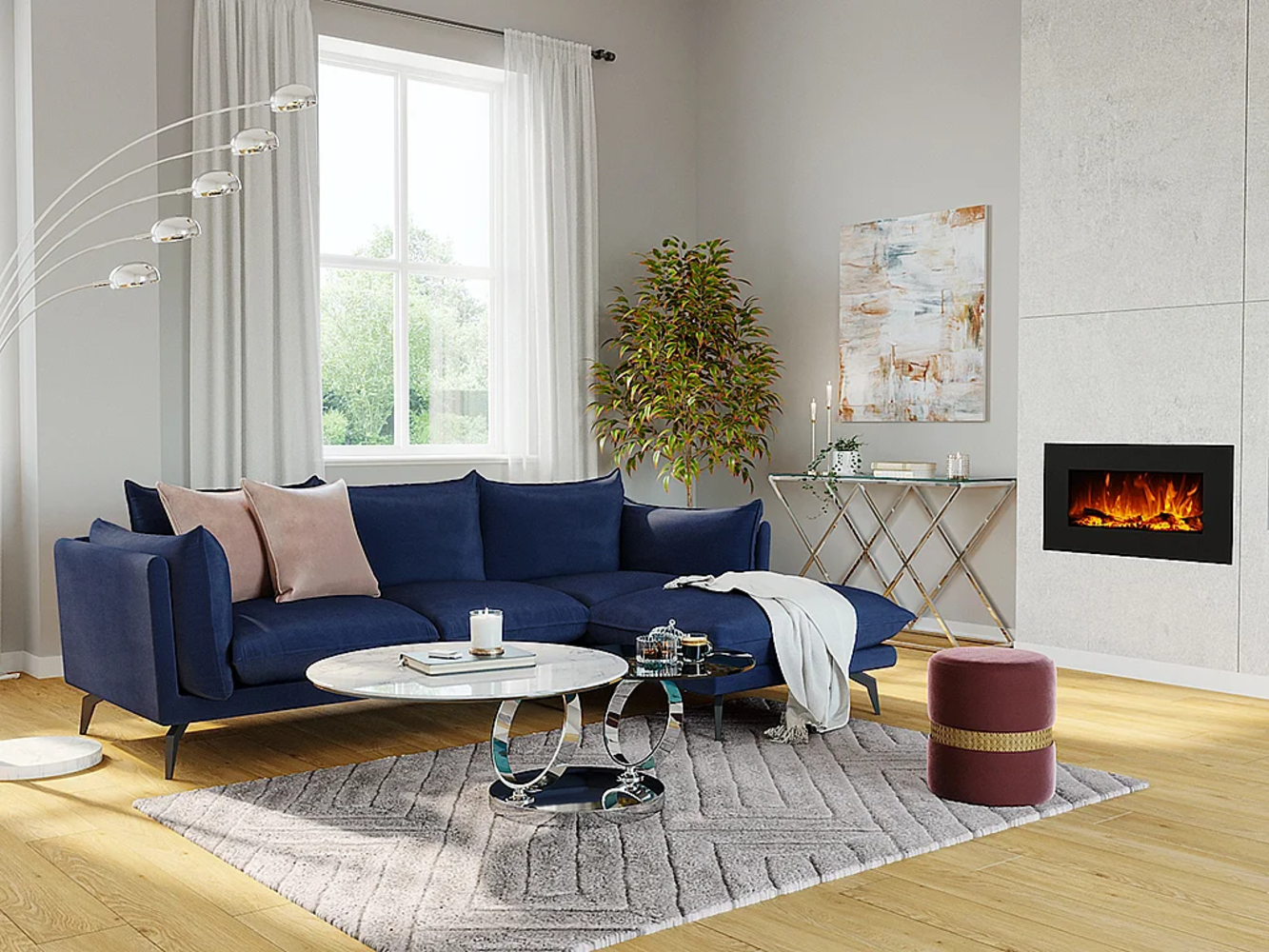 Vente-unique - Hochflorteppich - 160 x 230 cm - Grau - MAZE Bild 1