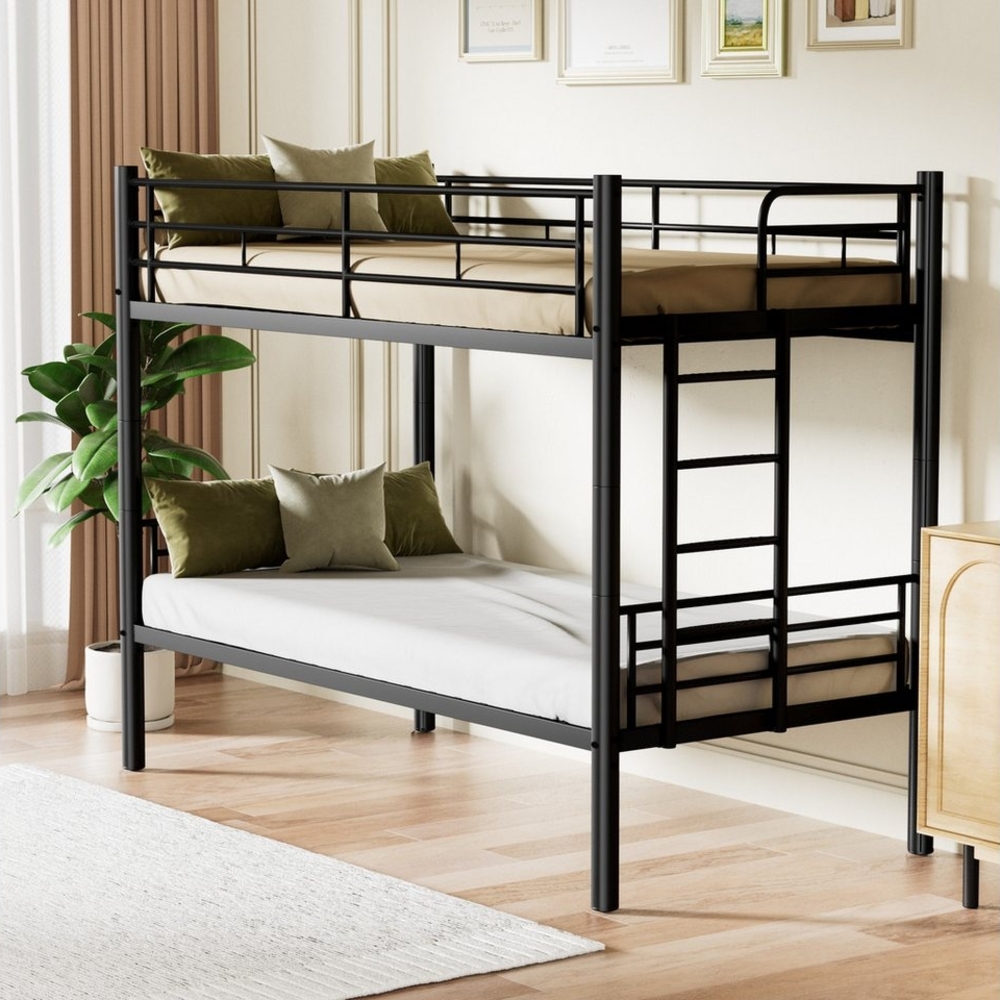 Odikalo Etagenbett Eisenbett Etagenbett Kinder90x200cm,Umbaubar zu 2 Einzelbetten,Schwarz Bild 1