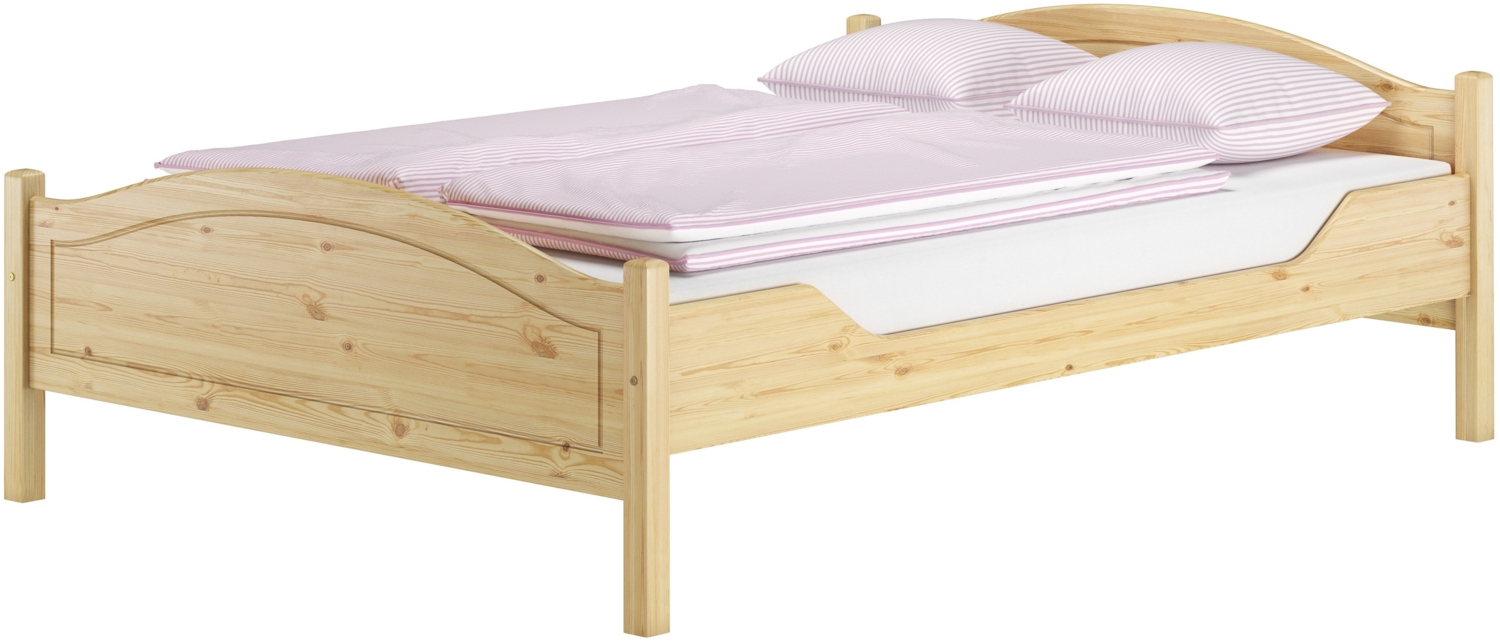 Doppelbett 140x200 Kieferbett Massivholz Ehebett Französisches Bett V-60.30-14ohne Zubehör Bild 1