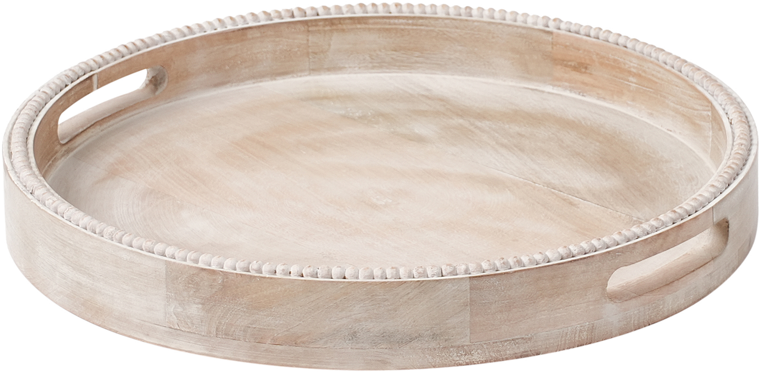 Serviertablett DAMANHUR Mango Holz Hellbraun Bild 1