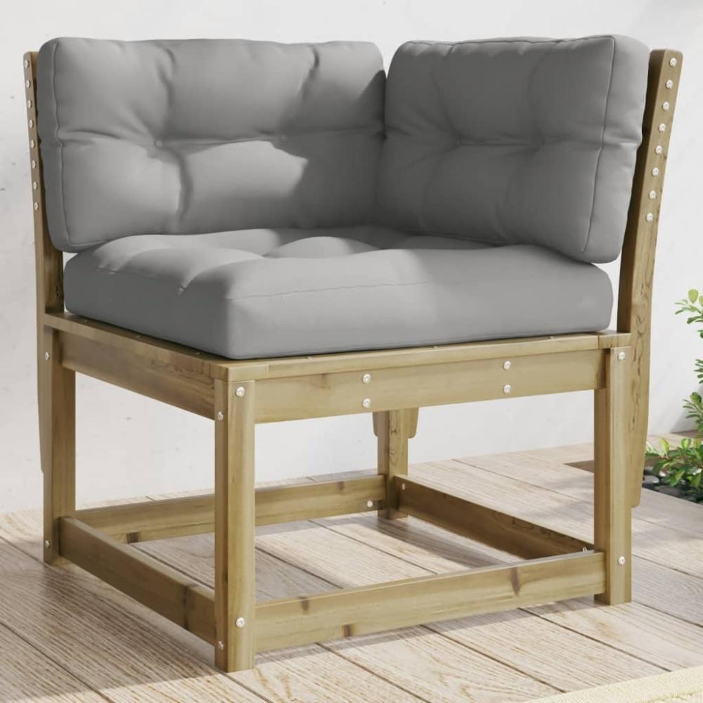 vidaXL Garten-Ecksofa mit Kissen 73x73x78 cm Kiefernholz Imprägniert 844688 Bild 1