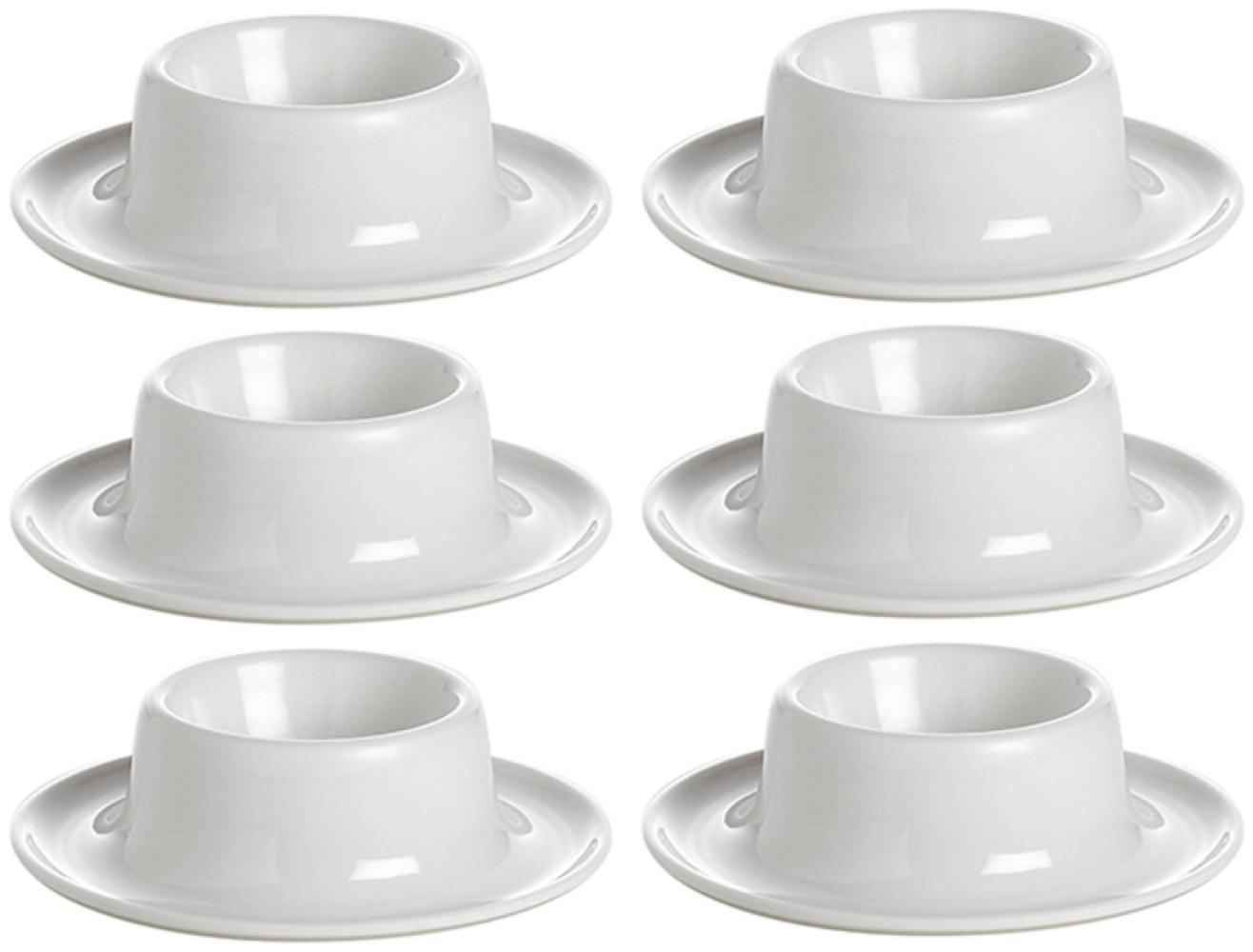 GIMEX Eierbecher Eierbecher Weiss Melamin 6er Set, (6-tlg) Bild 1