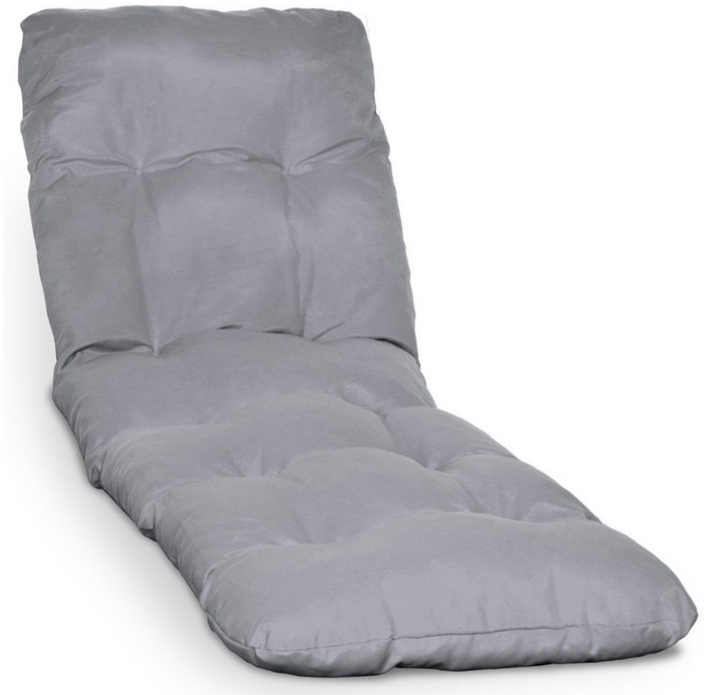 Beautissu Rollliegen Auflage Flair RL Hellgrau, 190 x 60 x 8 cm Bild 1