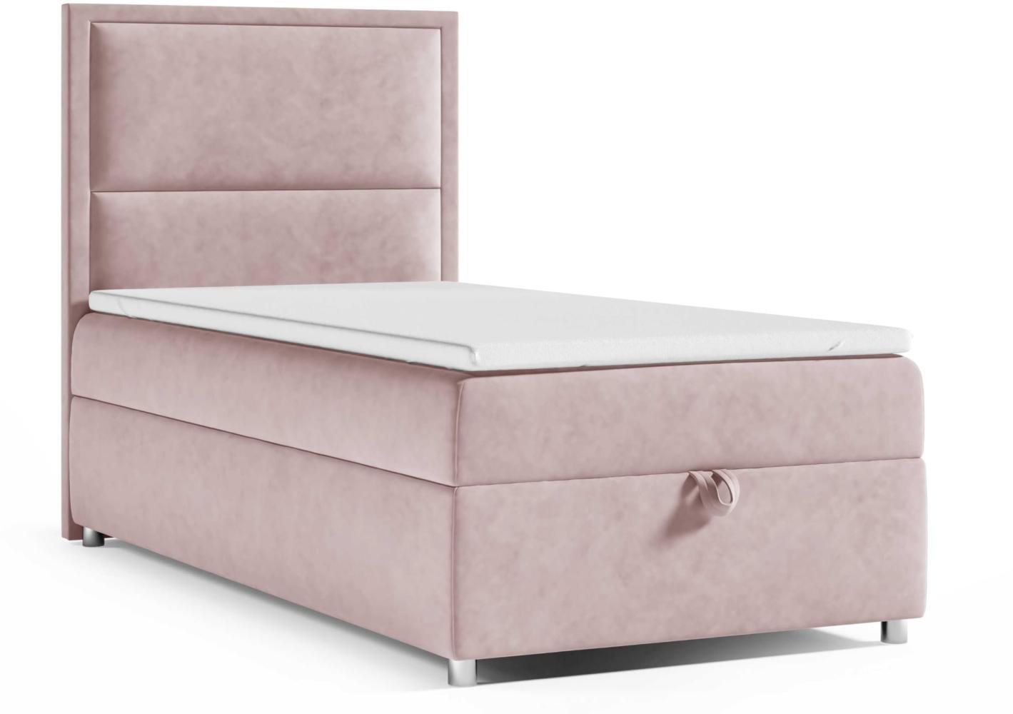 Best for Home Boxspringbett K11 SINGLE mit Bettkasten (Rosa 100x200) Bild 1