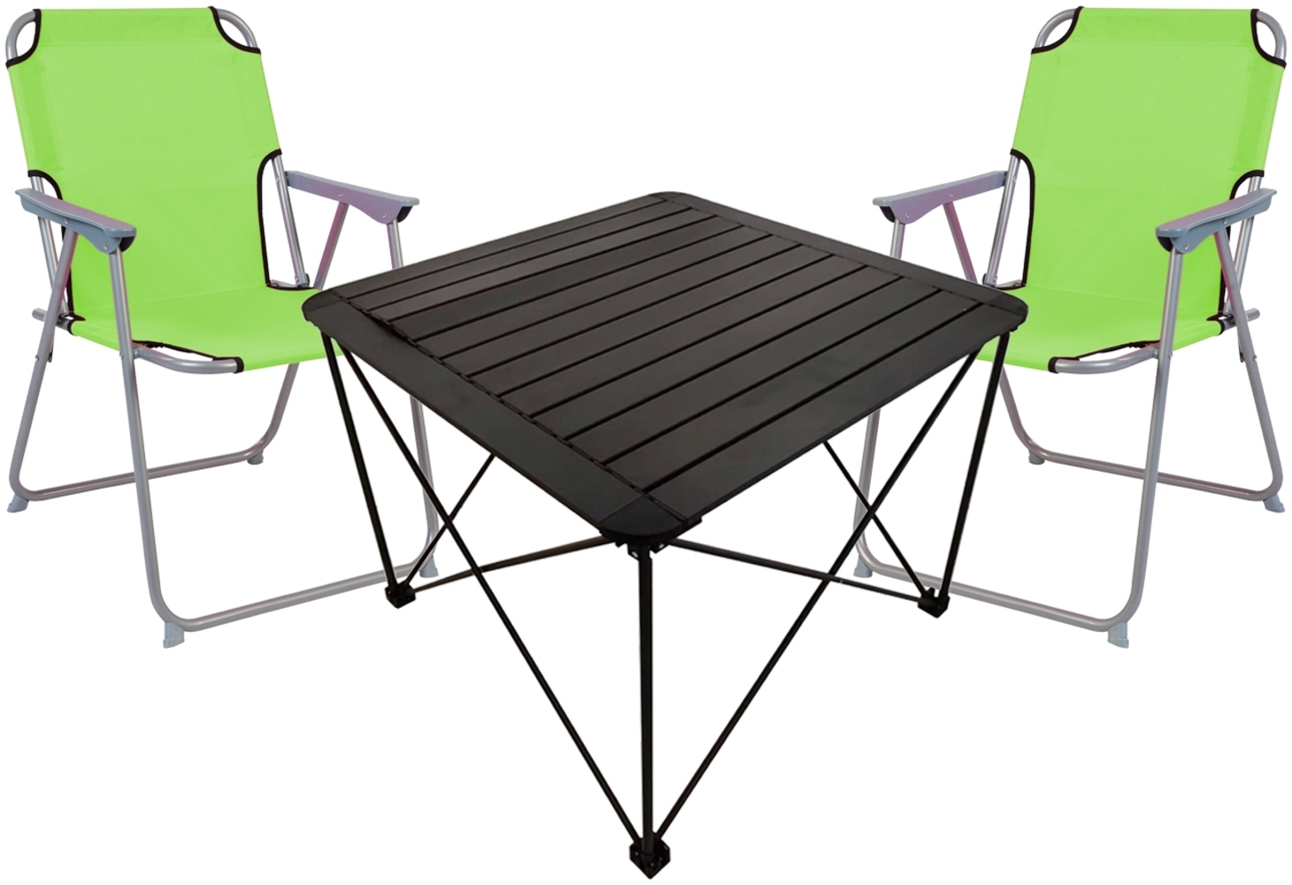 3teiliges Campingmöbel Set Campingtisch Campingstuhl L70xB70xH56cm Bild 1