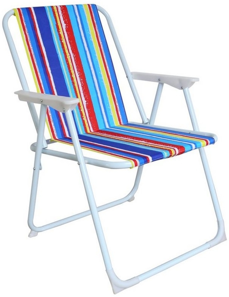 INDA-Exclusiv Klappstuhl Campingstuhl Klappstuhl Regiestuhl Outdoor Gartenstuhl Regenbogen gestreift Bild 1