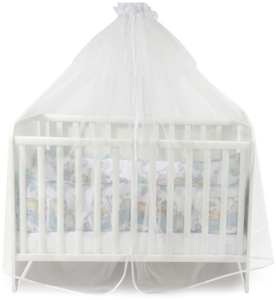 Lorelli Babybetthimmel, Baldachin 480x150 cm Insektenschutz Babybett Laufstall weiß Bild 1