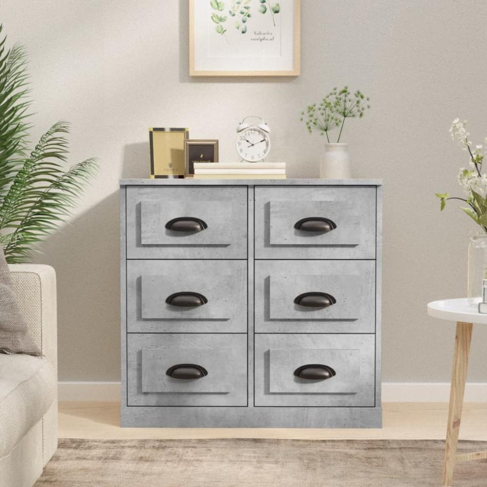 vidaXL Sideboard Betongrau 70x35,5x67,5 cm Holzwerkstoff 816436 Bild 1