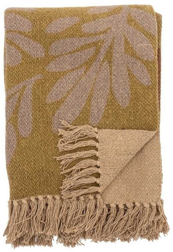 Wolldecke Bloomingville Decke LARK Gelb 130x160 cm, Bloomingville Bild 1