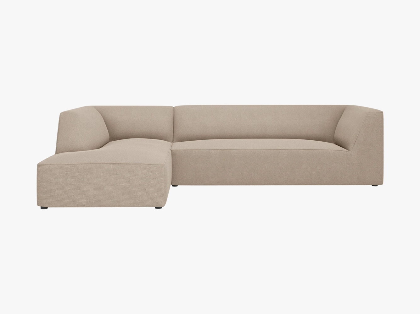 Micadoni 4-Sitzer Modular Sofa Ruby Links Strukturierter Stoff Ottawa Dunkelbeige Bild 1