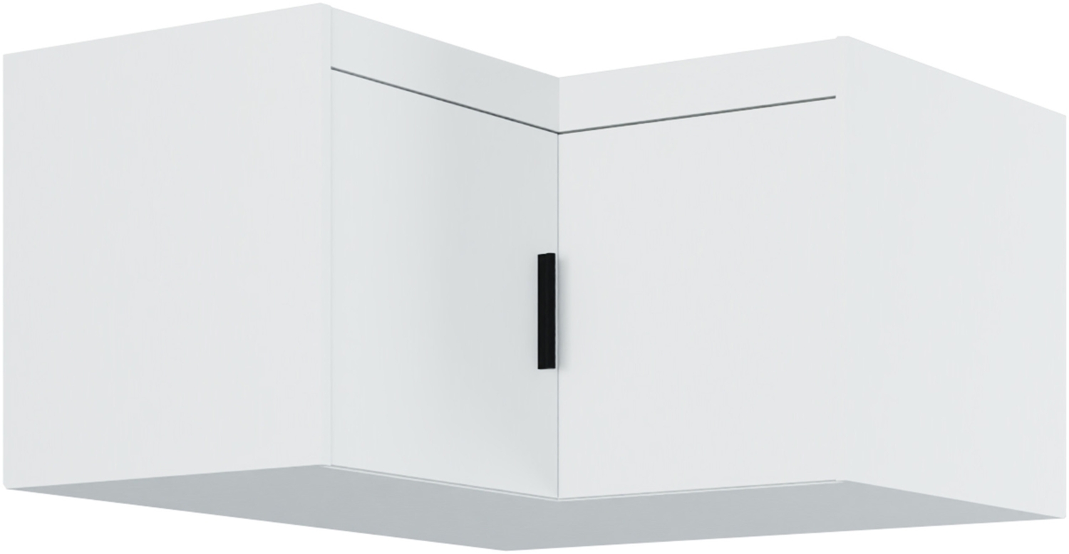 AX LIVING Eck Schrankaufsatz Storicos weiß 97,8 x 55,0 x 97,8cm Modern Bild 1