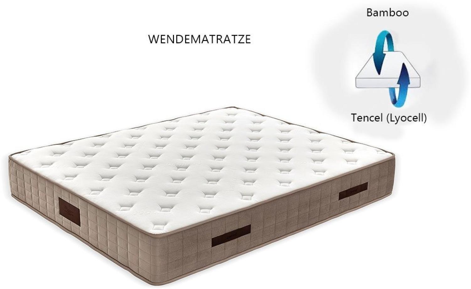 Taschenfederkernmatratze Majestät Premium Tencel® Bamboo, Yatas Bedding, 30 cm hoch, temperaturregulierende Matratze, in 90x200 cm und weiteren Größen Bild 1