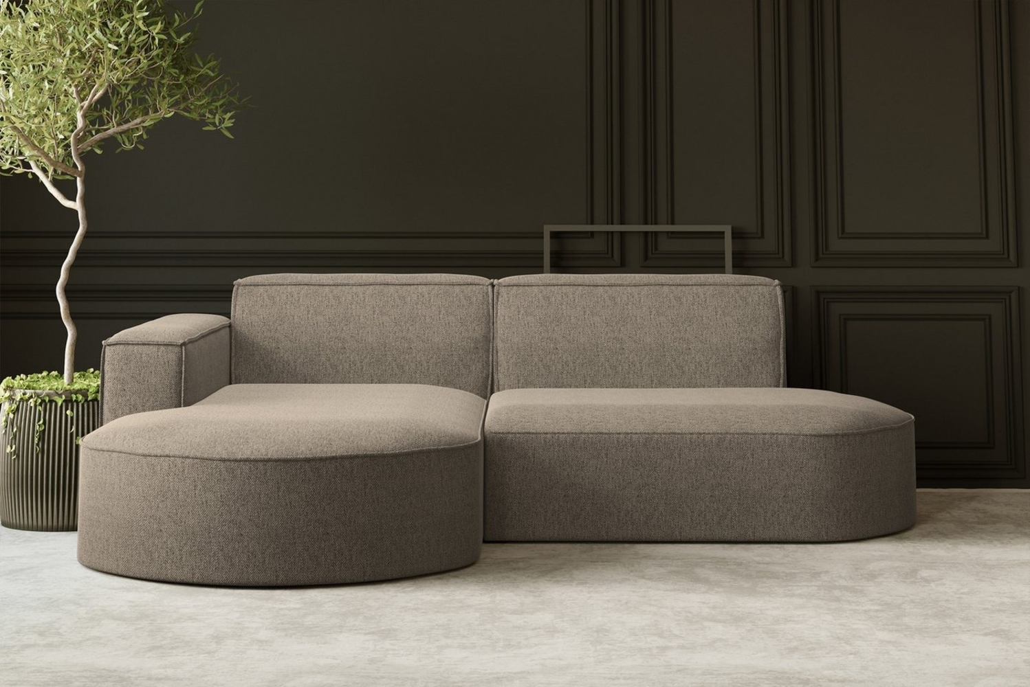 Kaiser Möbel Ecksofa Designer MODENA STUDIO L stoff Poso, Neve, Quelle Bild 1