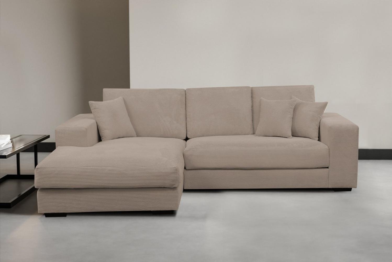 WERK2 Ecksofa Eden L-Form, Design Ecksofa in Cord mit besonders weichem Sitzkomfort Bild 1